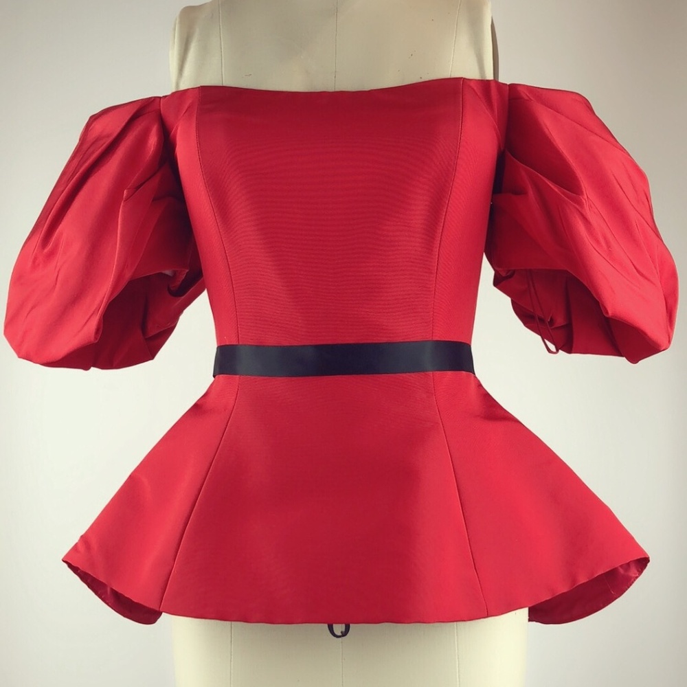 Elizabeth Kennedy Blouse Red Size 2